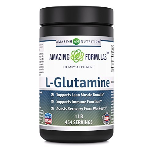 Amazing Formulas L-Glutamine Powder Amino Acid Supplement | 서빙 당 1 그램 | 454 서빙 (Unflavored | 1 LB) | 비 GMO | 글루텐 프리 | 미국