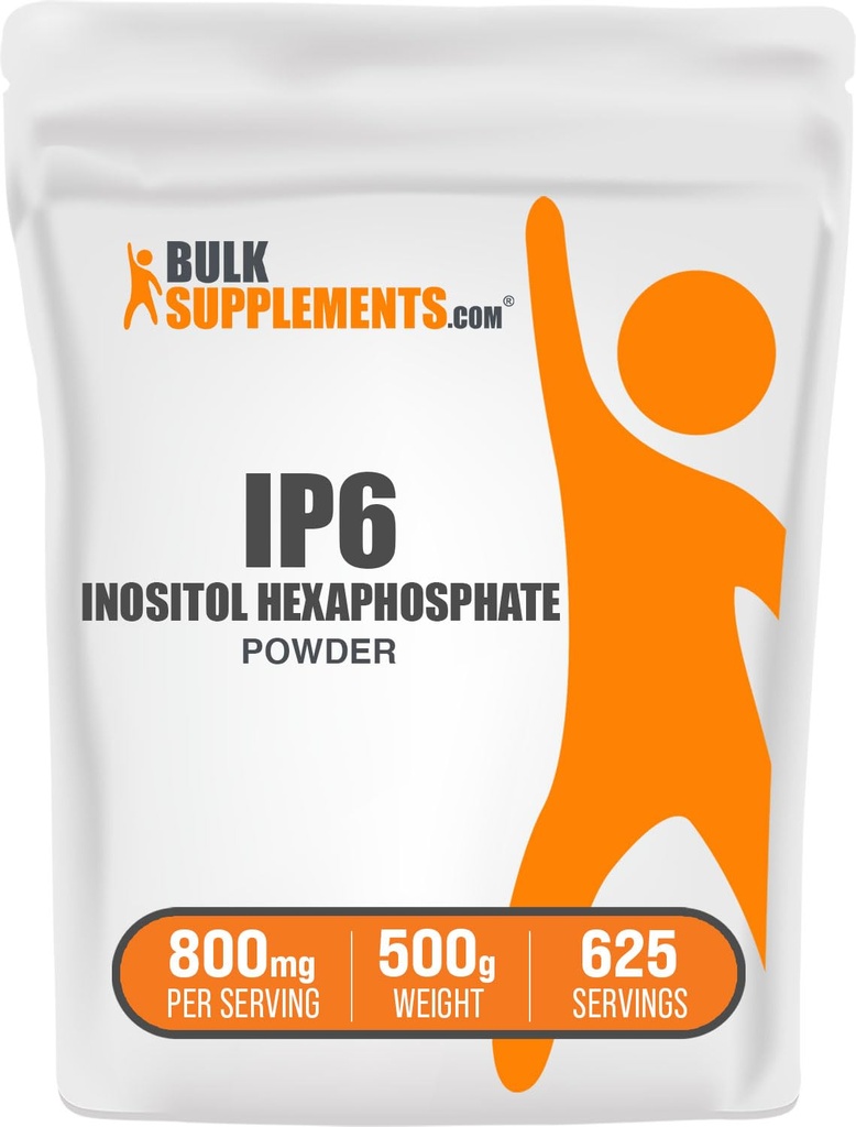 BulkSupplements.com IP6 분말 - Inositol Hexaphosphate, IP6 보충교재 - Immune 지원을 위한 Inositol 보충교재, 글루텐 자유로운, 봉사 당 800mg, 500g (1.1 lbs) (1의 포장)