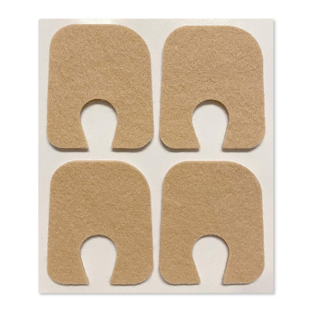 Aetna 발 제품 - 접착제 펠트 U-Shaped Callus 또는 발가락 패드, 100, 1/8 "두꺼운