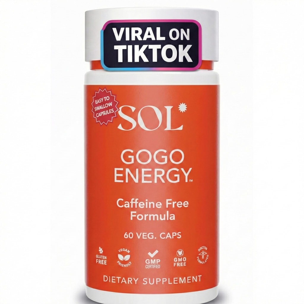 GoGo 에너지 보충교재: 자연적인 에너지 부스트, Cortisol 규칙, 초점 지원, 남자 & 여자를 위한 초본 대안