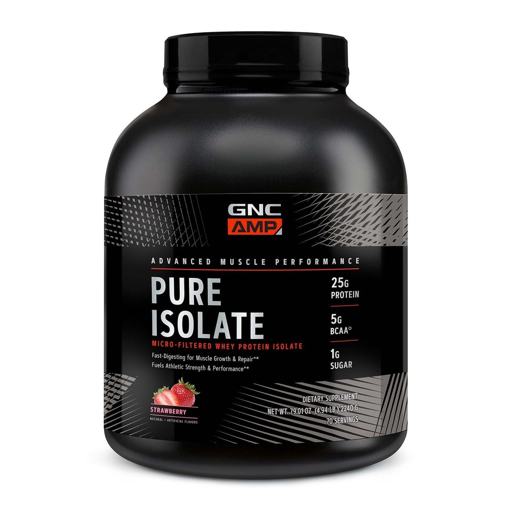 GNC AMP Pure Isolate Whey Protein - 딸기 (70 인분)