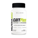 NutraBio CaffPlus, 건강한 에너지 부스트를위한 Theanine과 듀얼 소스 카페 - 60 식물성 캡슐