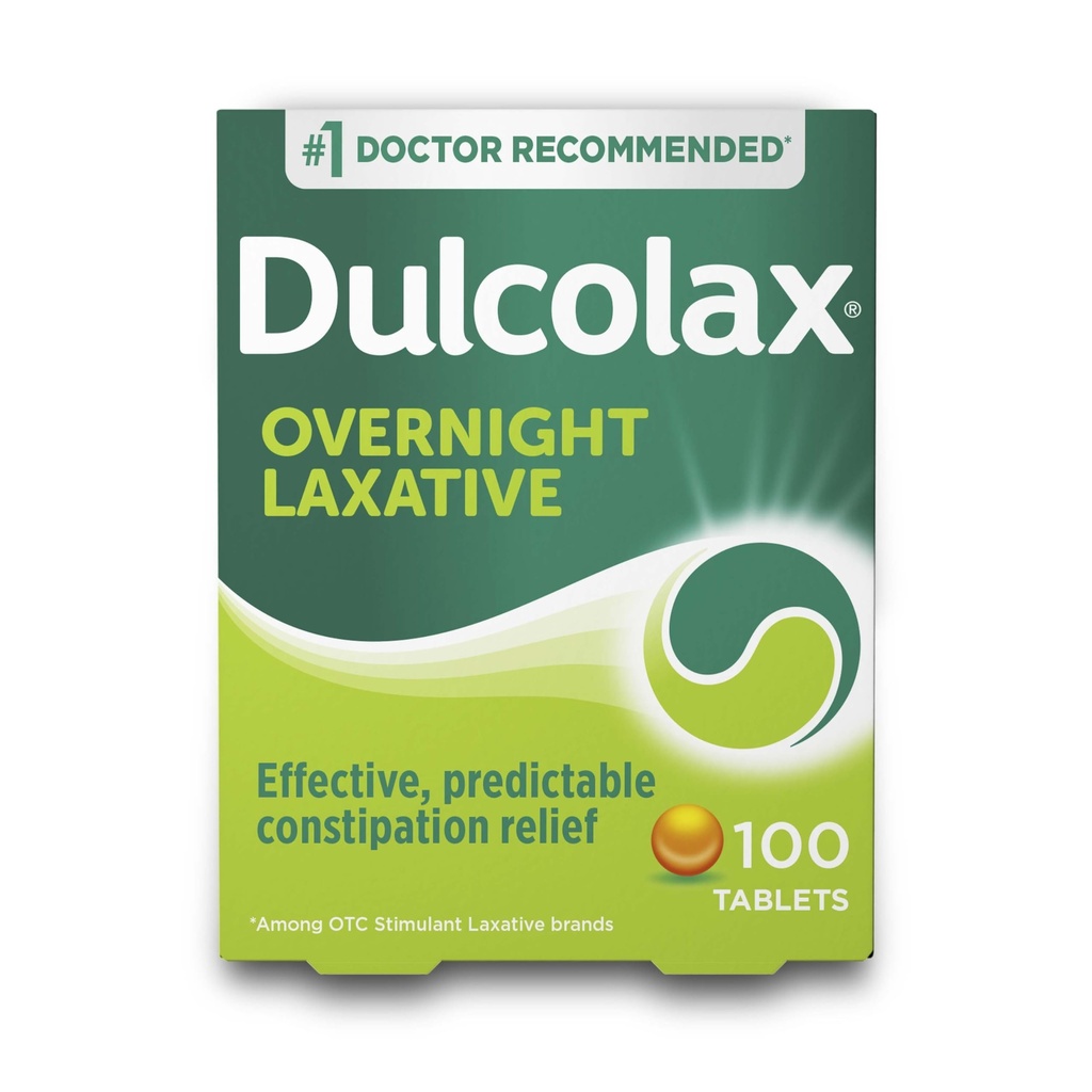 Dulcolax 자극제 Laxative 정제, 예측할 수 있는 & 효과적인 변비 기복, 스트레이브 스트레이닝 & bloating, Bisacodyl 5 mg, 100 조사