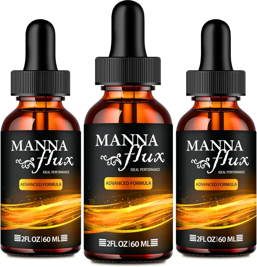 Manna 유출 하락, Mannaflux 지원 보충교재 액체 하락 - 최대 힘, Manna 유출 건강 & 웰빙 하락, Mannaflux 모든 자연적인 공식, Manna 유출 액체 하락 리뷰 (3 팩)