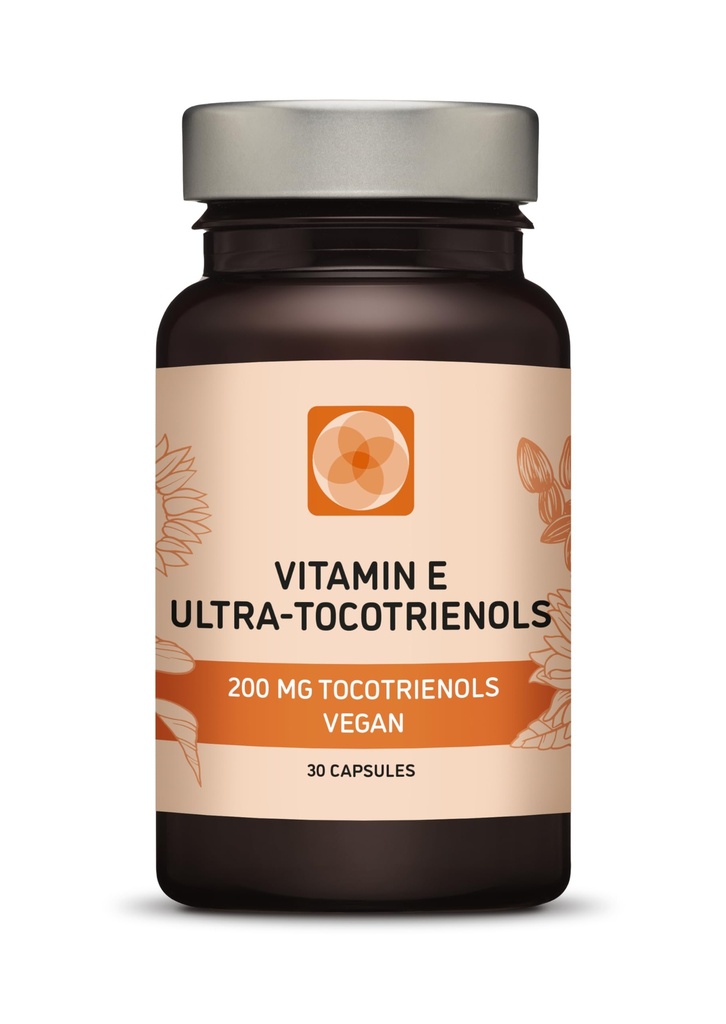 Ultra Tocotrienol 200mg 비타민 E 채식주의자 - 모든 4 tocotrienols - 알파 Tocotrienol + Beta Tocotrienol + 감마 Tocotrienol + 델타 Tocotrienol - Tocopherol 없음 (30)