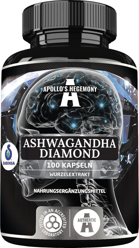 APOLLO의 HEGEMONY Ashwagandha 추출물 568 정제 당 mg, 100 Vegan 정제, 포장 당 400의 서빙, withania somnifera 추출물 포함 7% withanolides의 지원 기억 및 농도
