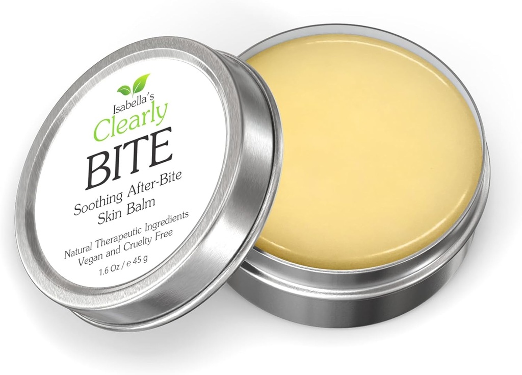Isabella's Clearly BITE Soothing After Bite Anti Itch Balm | 곤충의 빠른 구호 | 알로에 Vera, Peppermint, Calendula의 자연 연고 | Vegan, Cruelty Free, Made in USA