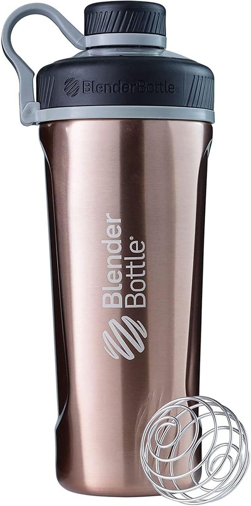 BlenderBottle Radian 셰이커 컵은 철사 Whisk, 26 Ounce, 구리를 가진 스테인리스 물병을 격리했습니다