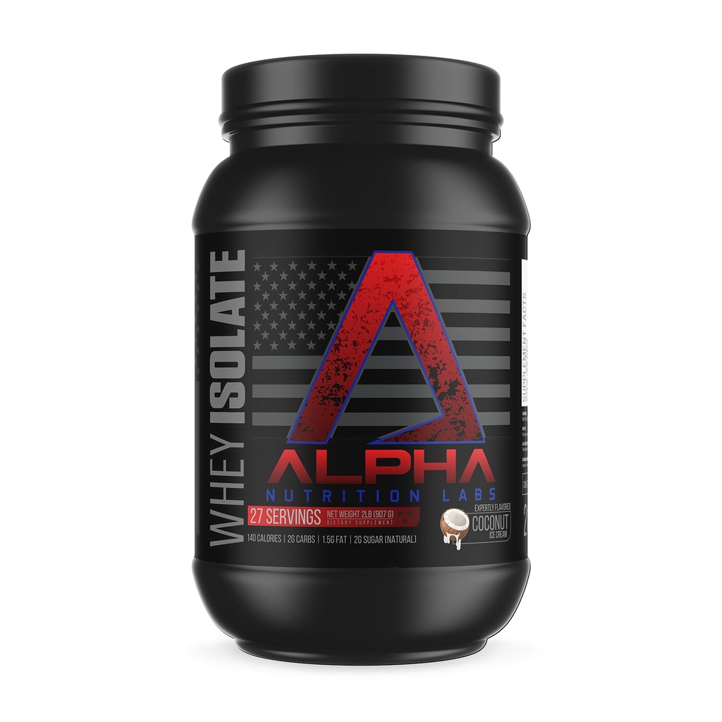 Whey Isolate Protein Powder - 코코넛 아이스크림 맛, 28g의 단백질, 단백질 소스, 저탄소, 클래식 전문