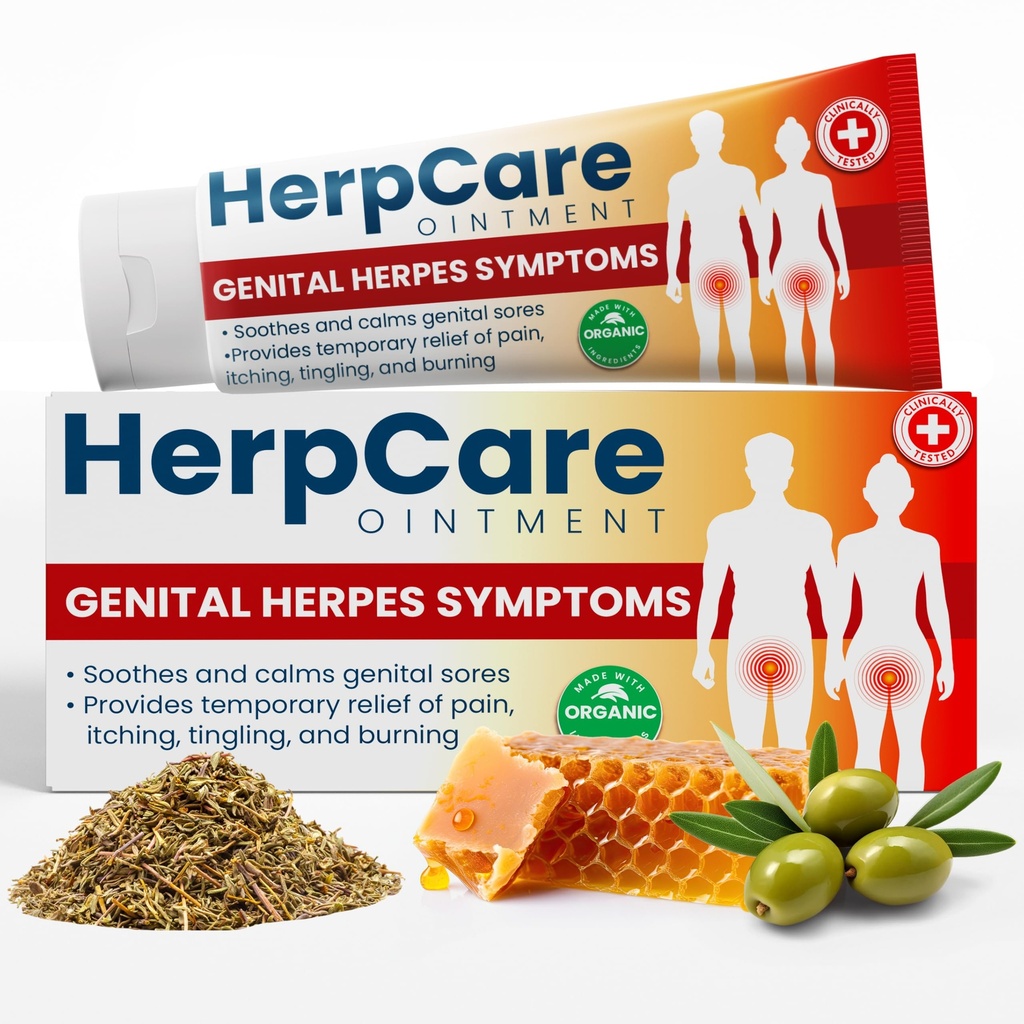 Herpes Genital 트리트먼트 | Herpcare Fast Acting Ointment | Cold Sore | Homeopathic Medicine | Soothe Itching, Tingling & Burning | Genital Sore의 증상 완화