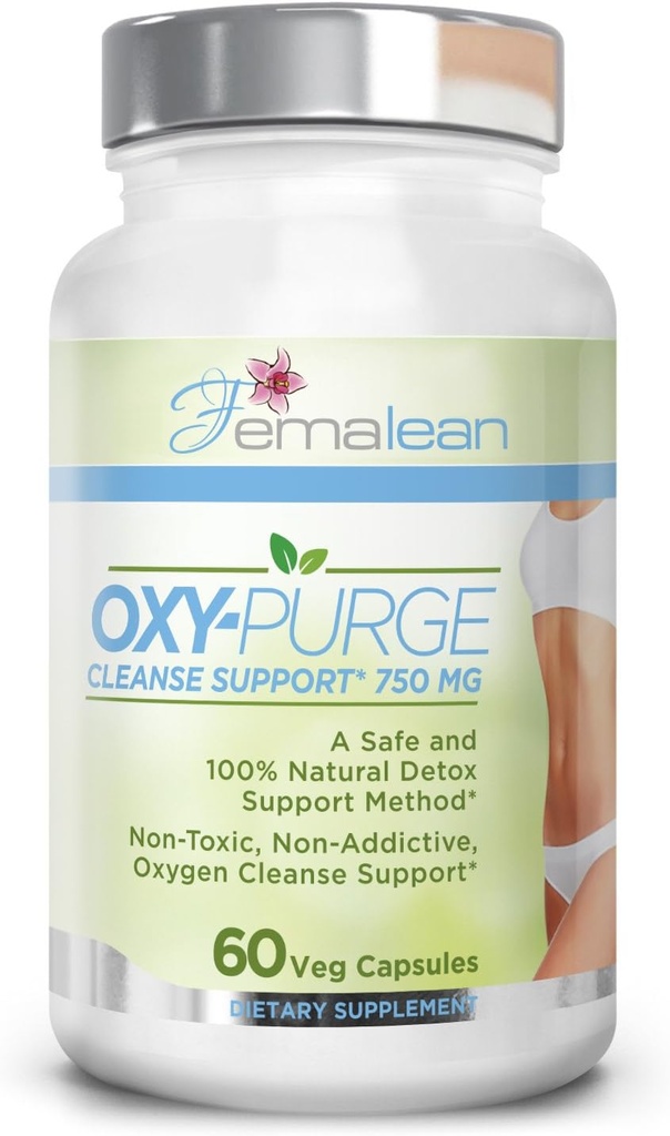 Oxy-Purge 750 mg 60 Vcaps - 천연 마그네슘 산화물 산소 기반 콜론 Cleanse Gentle Laxative 지원 건강한 소화 기관