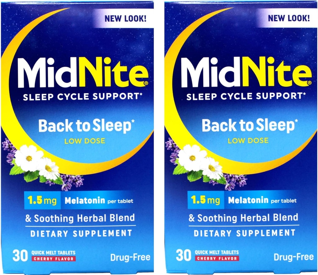 Occasional Sleeplessness, 30 Chewable Cherry Tablets (Value Pack of 2)에 대한 중간 수면 보조