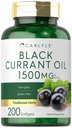 Carlyle Black Currant Oil Softgels | 1500mg | 200 개 | 비 GMO 및 글루텐 프리 포뮬러 | 블랙 커런트 씨 오일