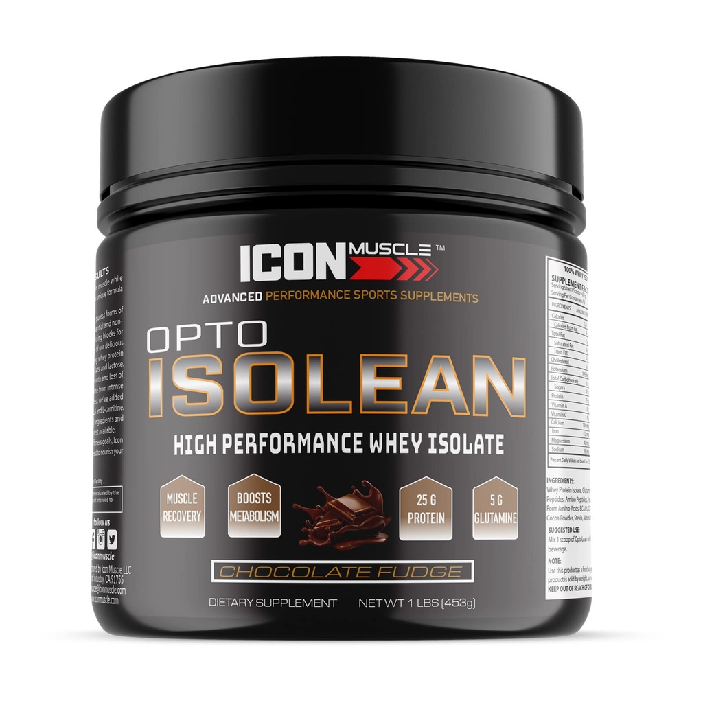 Isolean Whey Protein Powder, 초콜릿, 1 파운드