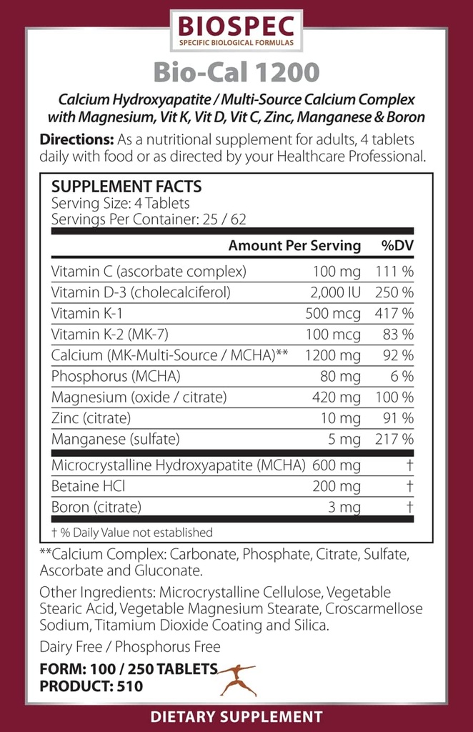 BioSpec 영양 Bio-Cal 1200 (250 정제)