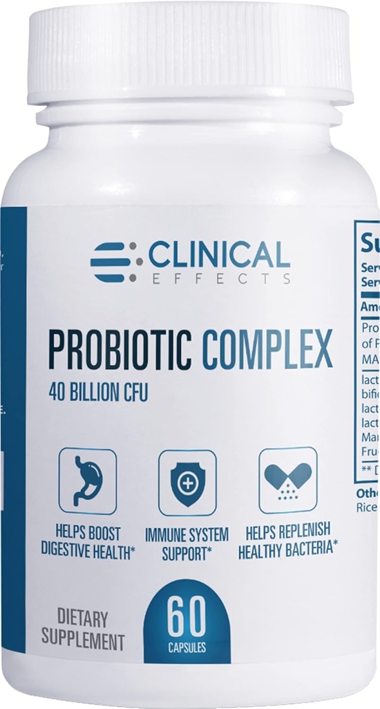 임상 효과 Probiotic Complex - 여성과 남성을위한 Gut 건강 Probiotics - 6 키 유기 Probiotic Strains 소화 및 전반적인 건강을 지원하는 - 60 Veggie Probiotic 캡슐 - 미국에서 만든