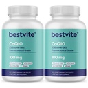 BESTVITE Coenzyme CoQ10 100mg (240 채식 캡슐) (2-Pack) 자연적으로 발효되지 않은 - Stearates 없음 - 필러 없음 - Vegan - Non GMO - 글루텐 무료