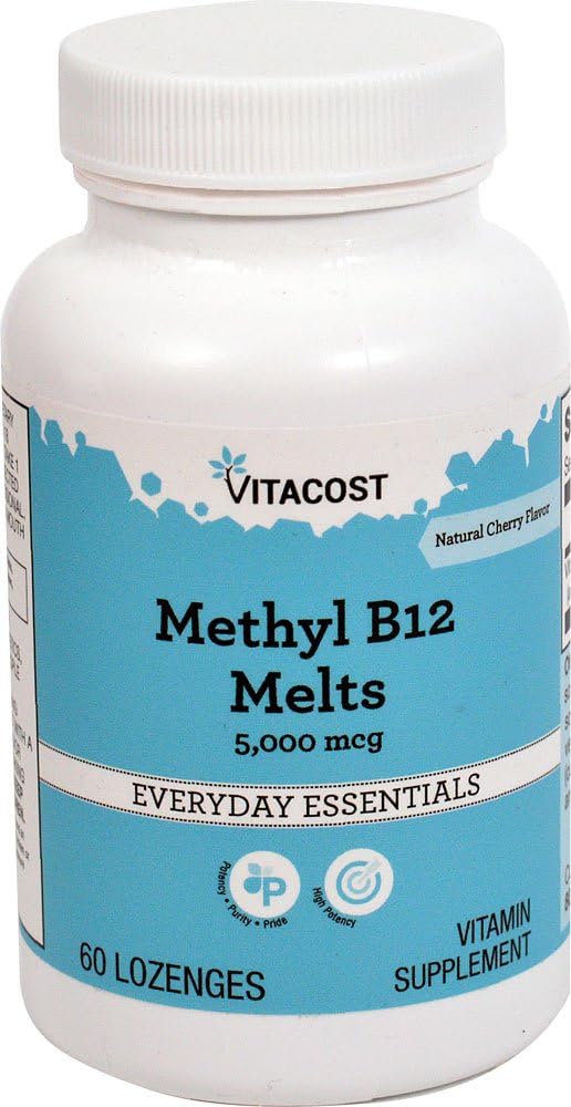 Vitacost 메틸 B-12 하위 언어 - 5000 mcg - 60 Lozenges