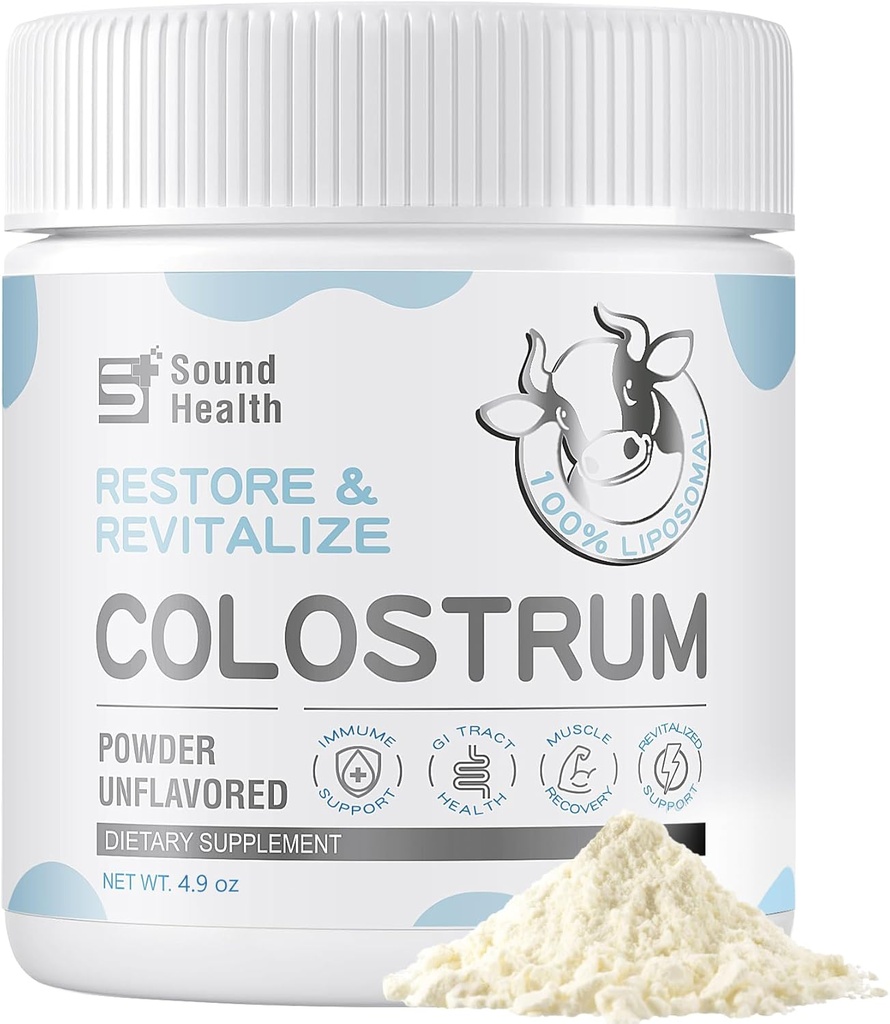인간을 위한 Colostrum 보충교재 분말 - Gut 건강, 머리 성장, 아름다움을 위한 유기 Bovine Colostrum 보충교재 - Unflavored (73의 서빙)