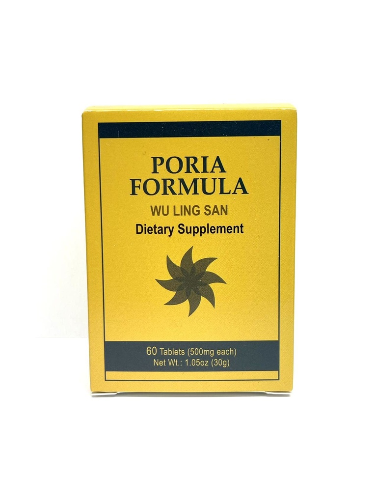 Poria 공식 - 우 링 산 초본 보충은 유린 체계를 승진시키고 미국에서 만든 60의 정제 500mg/each를 강화합니다