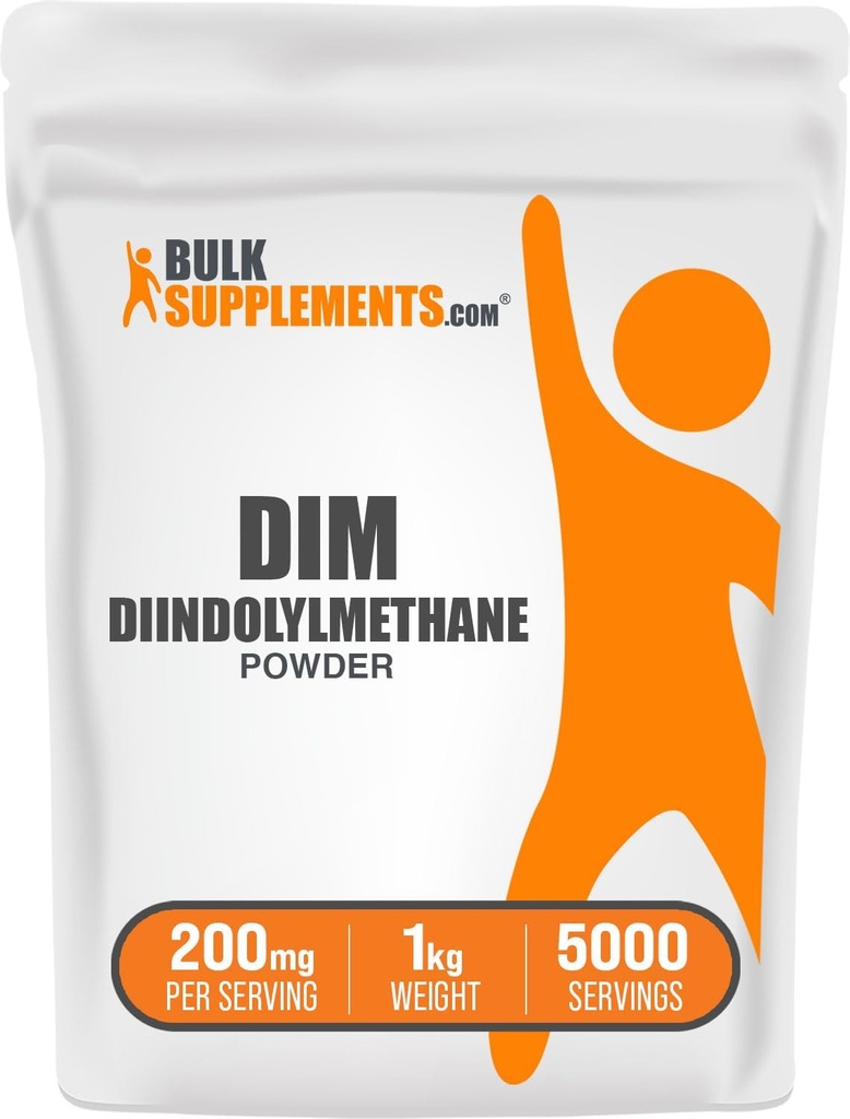 BulkSupplements.com DIM 분말 - Diindolylmethane 분말, 남성 및 여성을위한 DIM 보충 - Unflavored & 글루텐 무료, 서빙 당 200mg, 1kg (2.2 파운드) (팩 1)