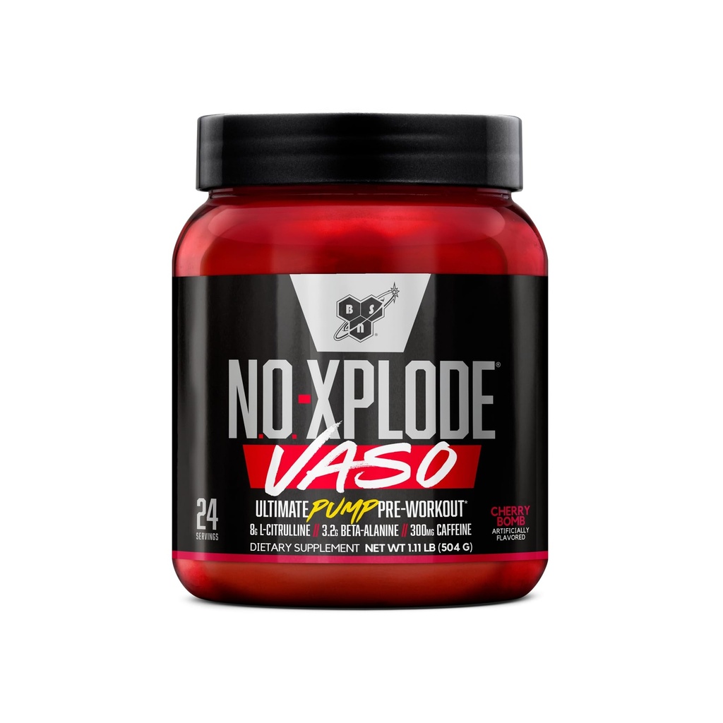 BSN N.O.-XPLODE Vaso L-Citrulline 및 3.2g Beta-Alanine 및 에너지, 풍미의 8g를 가진 전 운동 분말: 벚꽃 폭탄, 24의 서빙