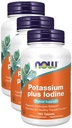 NOW 식품 칼륨 Plus Iodine, 180 정제 (포장 3)