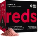 Superfood Reds Powder Pack - Immune 지원 및 메모리 I Reds Superfood Powder 산화 방지제 Polyphenols Blend with Organic Acai Berry, Goji Berry, Pomegranate - 14 Sachets