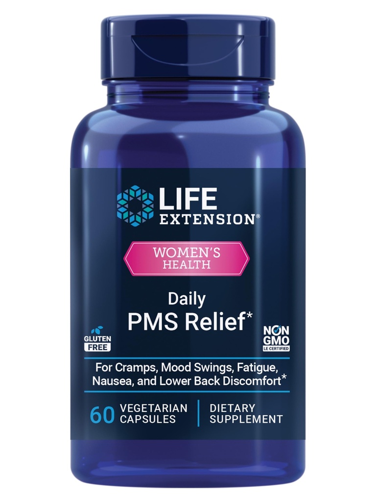 생활 연장 매일 PMS 기복, Menstrual 안락 보충교재, PMS-Related 크림, 더 낮은 뒤 불편, 계류, 생강, 마그네슘, B6, 글루텐 자유로운, 비 GMO, 60의 캡슐