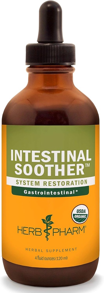 허브 Pharm Intestinal Soother 액체 초본 공식 - 4 Ounce