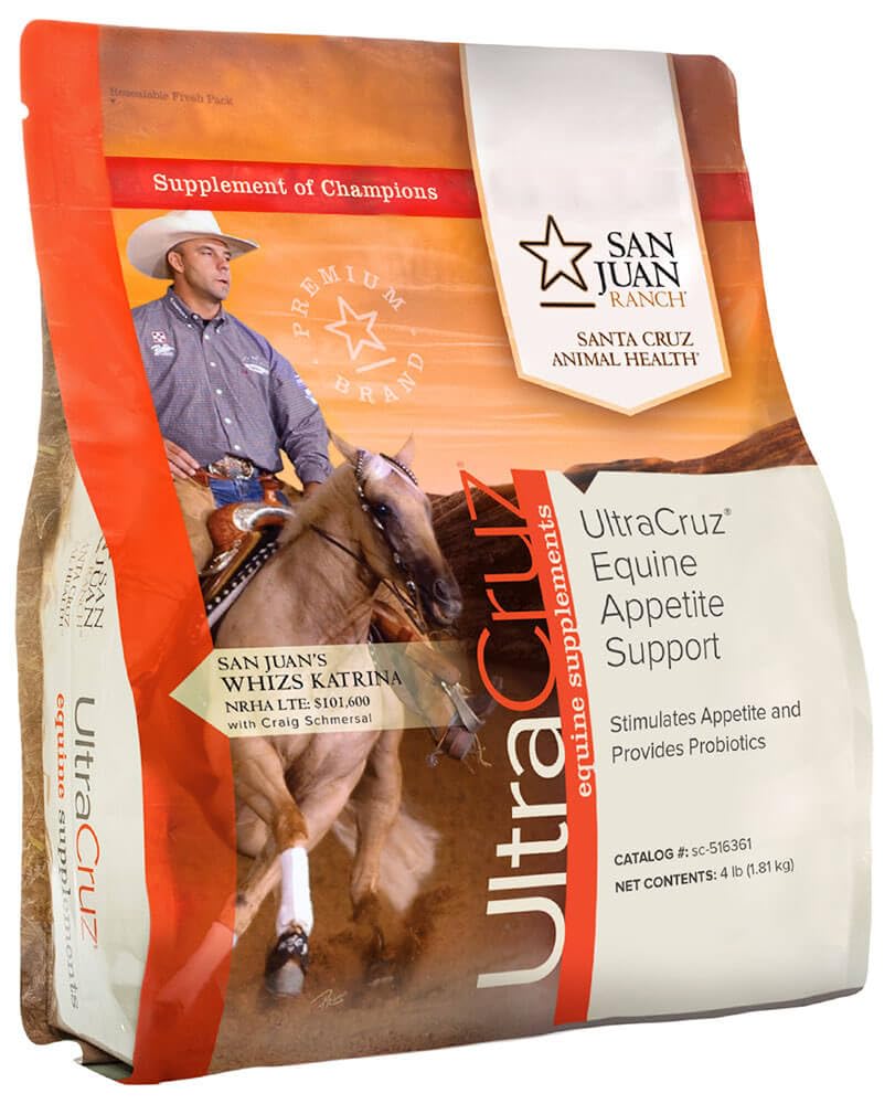 UltraCruz Equine 식욕 부스터 보충, 4 파운드, 펠릿 (32 일 공급)