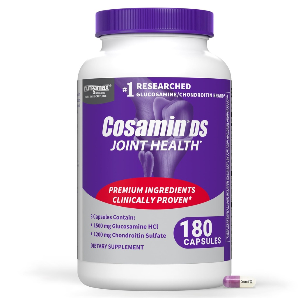 Nutramax Laboratories Cosamin® DS 합동 건강은 남자 & 여자의 합동 건강을 위한 글루코사민 & Chondroitin를 가진 보충, 180의 캡슐