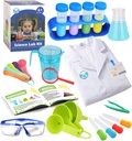 UNGLINGA Kids Science Experiment Kit with Lab Coat Scientist Costume Dress Up and Role Play Toys Gift for Boys Girls Kids 크리스마스 생일 파티