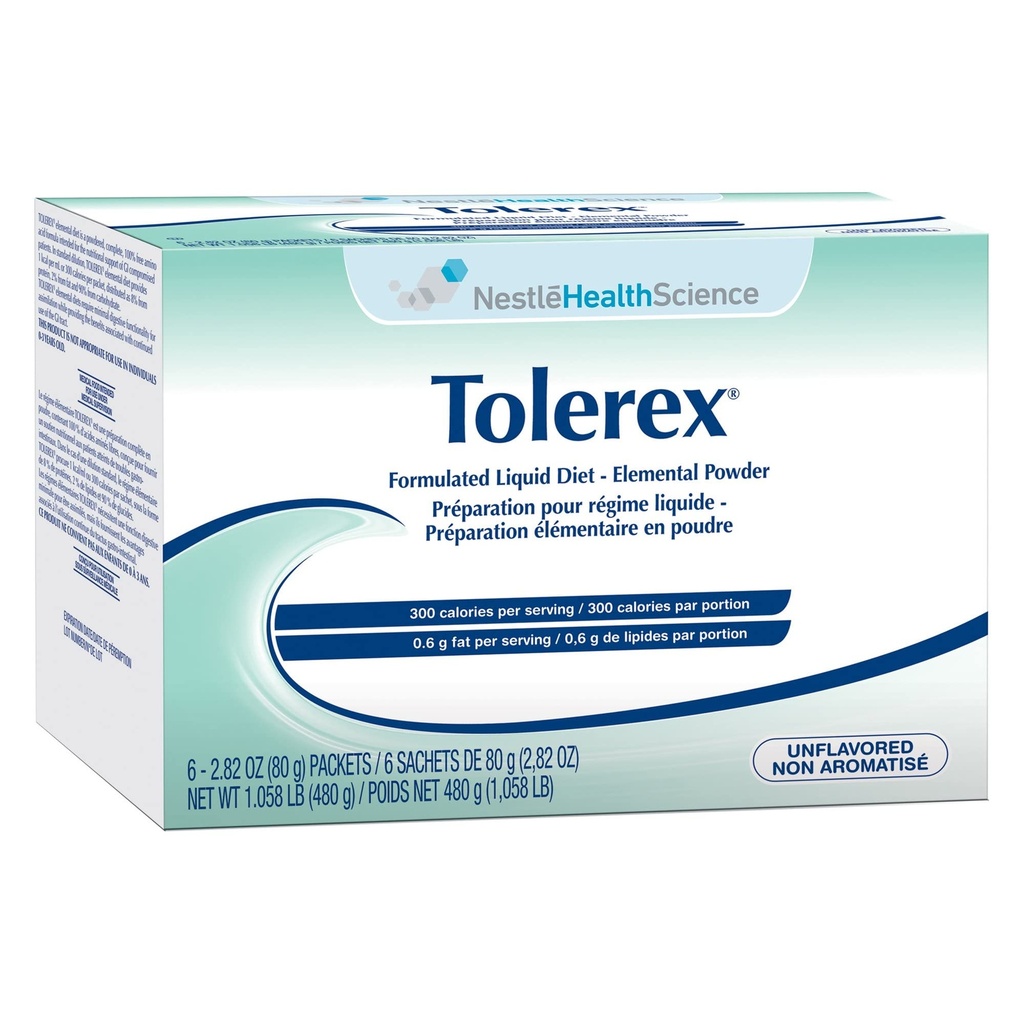 Tolerex-Flavor Unflavored Calories 300 / 300 ml 포장 2.82 온스 패킷 - 박스 6