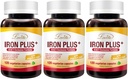 Lovita Iron 18 mg, 6 in 1 Iron Supplement for Women, with Vitamin C, Dong Quai & B12, Vegan Vitamin to Support Red Blood Cell Production without Constipation, 120 캡슐 (포장 3)