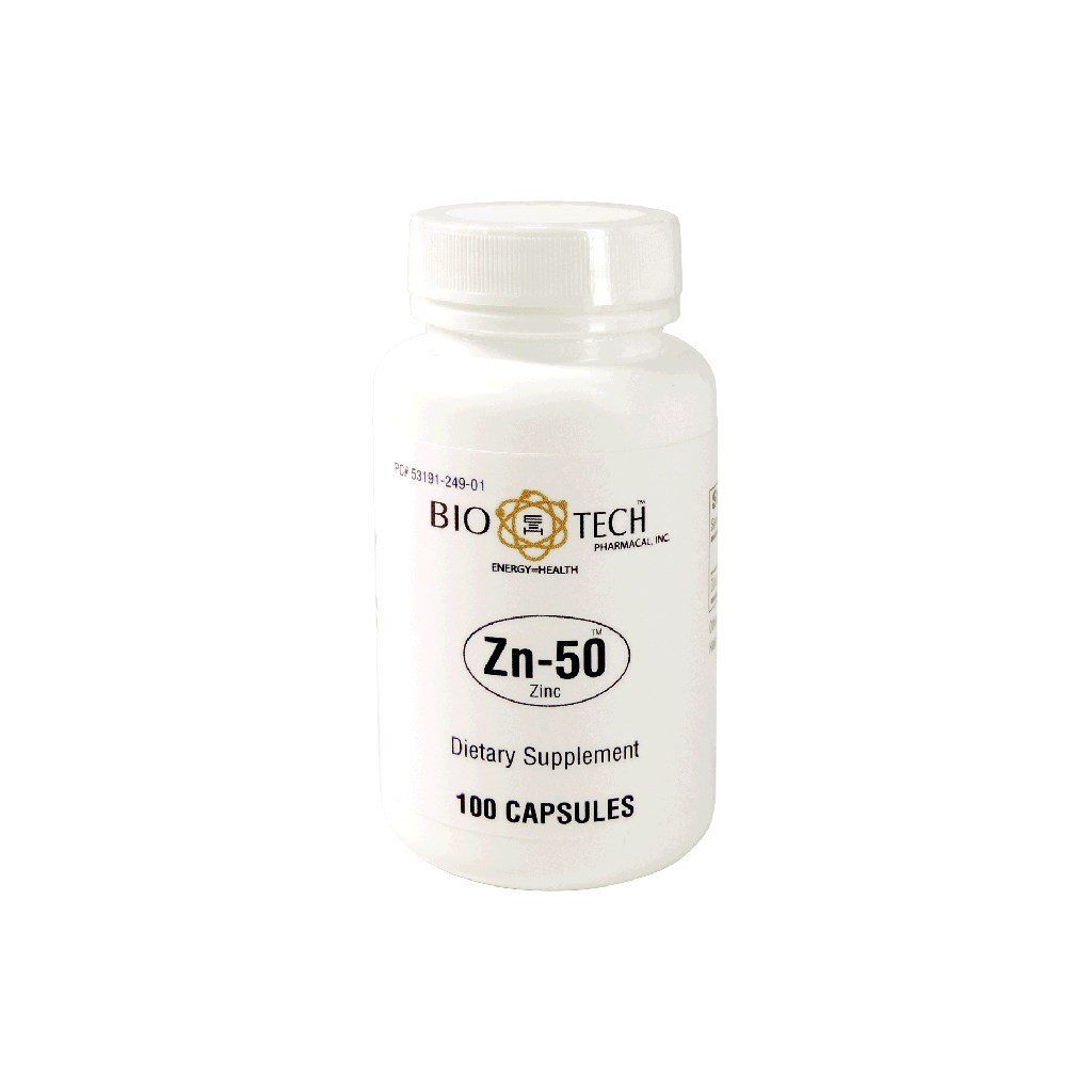 바이오 테크 - Zn-50 아연 Gluconate 50 mg 100 모자