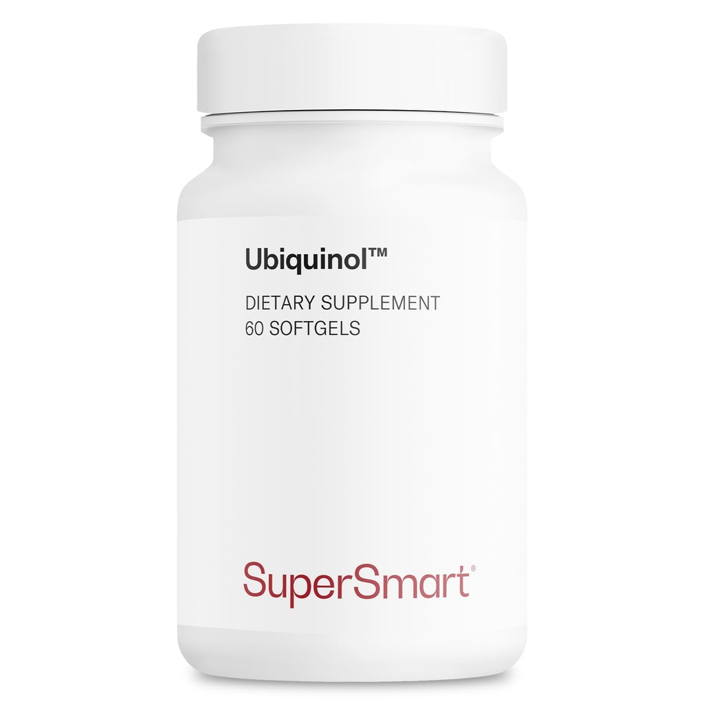 Supersmart Ubiquinol 하루 200mg (고 흡수) - 특허 Keneka CoQ10 보충 - Coenzyme Q10의 활성 형태 | Non-GMO 및 글루텐 무료 - 60 Softgels