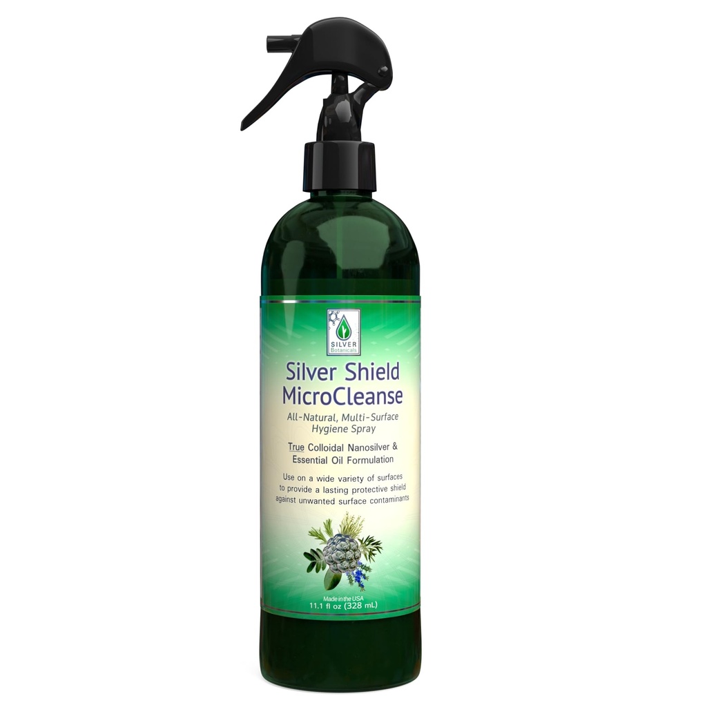 은 방패 Sanitizer, 모든 자연적인 콜로이드는 MicroCleanser, 12 oz.