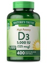 자연의 진실 비타민 D3 5000 IU Softgels | 400 개 | 높은 효능 | 비 GMO & 글루텐 무료 보충