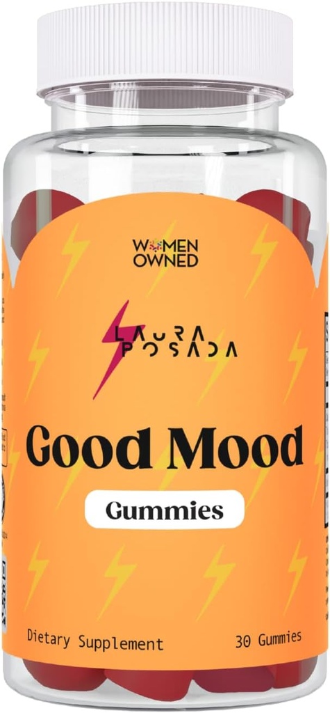 Laura Posada Mood Support Gummies Saffron Supplement 30 카운트 100 % 천연 | 호르몬이나 화학 없음 | Cruelty Free | 여성 소유 회사 | 글루텐 무료 | 미국에서 제작