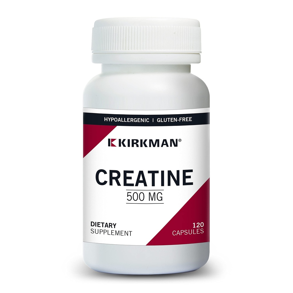 Kirkman Creatine 500 mg - Hypoallergenic | 120 채식 캡슐 | 아미노산