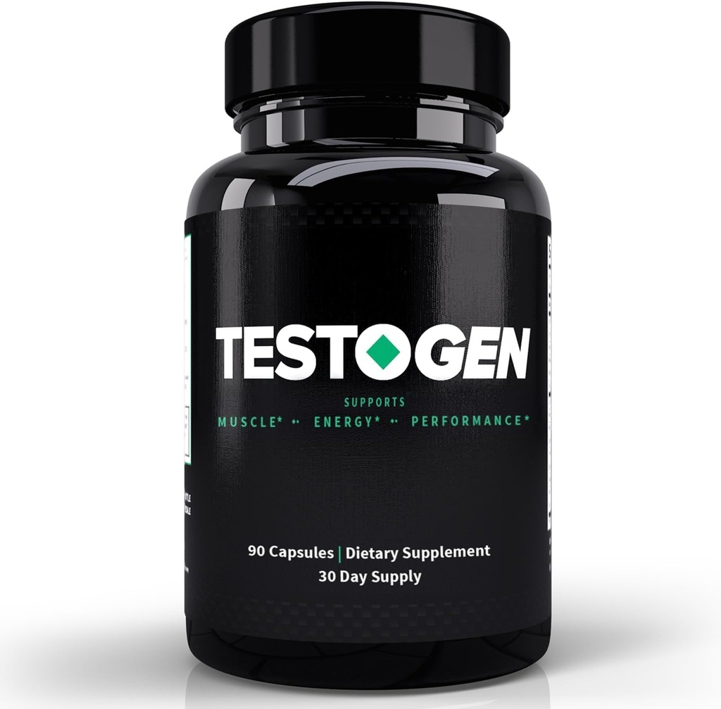 남성용 TestoGen 부스터 - 낮은 에너지 수준, Fight Fatigue, 지원 무게 제어, 근육 성장 및 초점 - 3 개월 공급