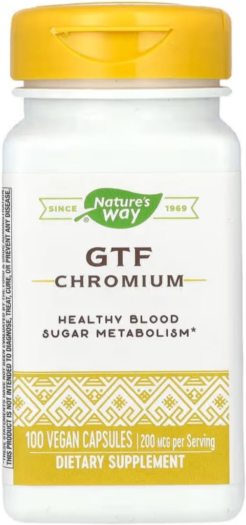 자연의 방법 - Gtf 크롬, 200 mcg, 100 캡슐