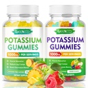 칼륨 구연산염 Gummies 1000mg의 성인 여자 & 남자, 칼륨 Gummies 지원 다리 크림 & 근육 건강, 파인애플 & 혼합 과일 풍미를 위한 높은 Potency 칼륨 보충교재 Gummies