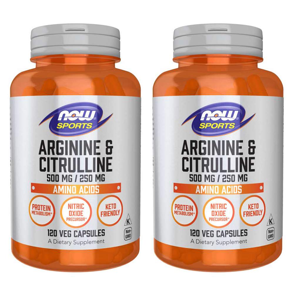 아르기닌 & Citrulline 500/250mg - 120의 캡슐 (2 팩)