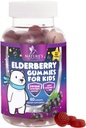 어린이 면역 지원 Elderberry Gummies - 매일 어린이 비타민 C, 아연 및 어린이 면역 지원 거미 - 자연의 Sambucus Elderberry 보충, Vegan, 글루텐 - 무료, 맛있는 베리 맛 - 60 구미