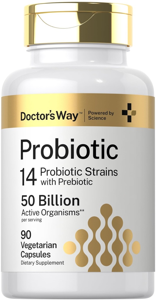 의사의 방법 Probiotic 보충 | 50 억 활성 기관 | 90 캡슐 | 남성과 여성을 위한 14 Strains | 채식주의, 비 GMO, 글루텐 프리