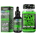콜라겐 펩티드 + 620,000mcg 14-in-1 BIOTIN Gummies/Beard 성장 비타민 & 남자를 위한 머리 성장 비타민을 가진 Beard 성장 장비 w/6X 액체 BIOTIN 보충교재 - 미국에서 공식화하는
