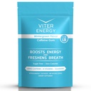 Viter Energy Caffeinated Gum 60mg 카페인, B 비타민, 과라나, 설탕 무료. (겨울 녹색, 8oz, 대량 가방)