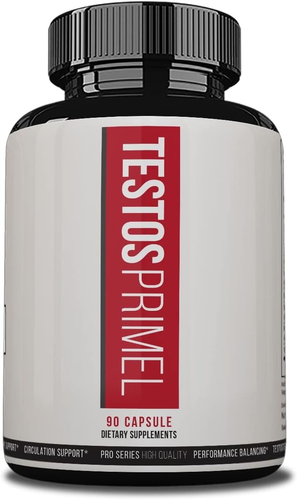 Testos Primel Advanced Formula, Testo Prime Pills, TestoPrime Dietary Supplements, 90 식물성 캡슐, 1 개월 공급